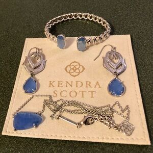 VGUC Kendra Scott Periwinkle / Rhodium Coordinating SET !